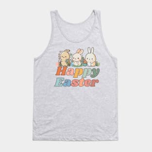 Happy Easter - Cute Bunnies Drawing - Hoppy Easter Tank Top